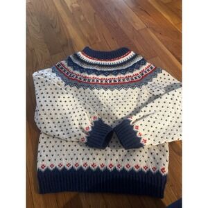 Vintage Husfliden Oslo Handknit Wool Sweater Fair Isle Nordic Girls Youth S‎